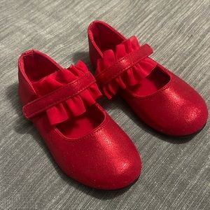 GIRLS' BABY DEER TODDLER BELLA FLATS ~ Red (Never Worn)